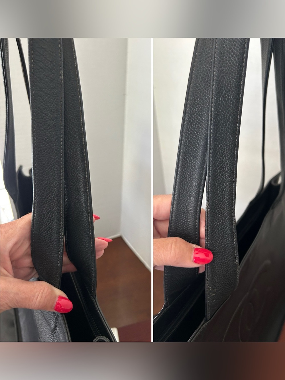 CHANEL Black Caviar Leather CC Tote - Picture 4 of 16